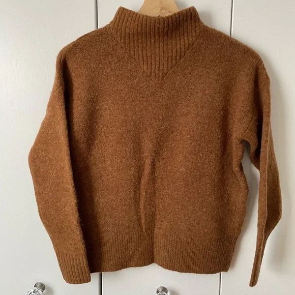 Madewell Dillon Mockneck Pullover Sweater - Heather Cumin - Picture 3 of 7